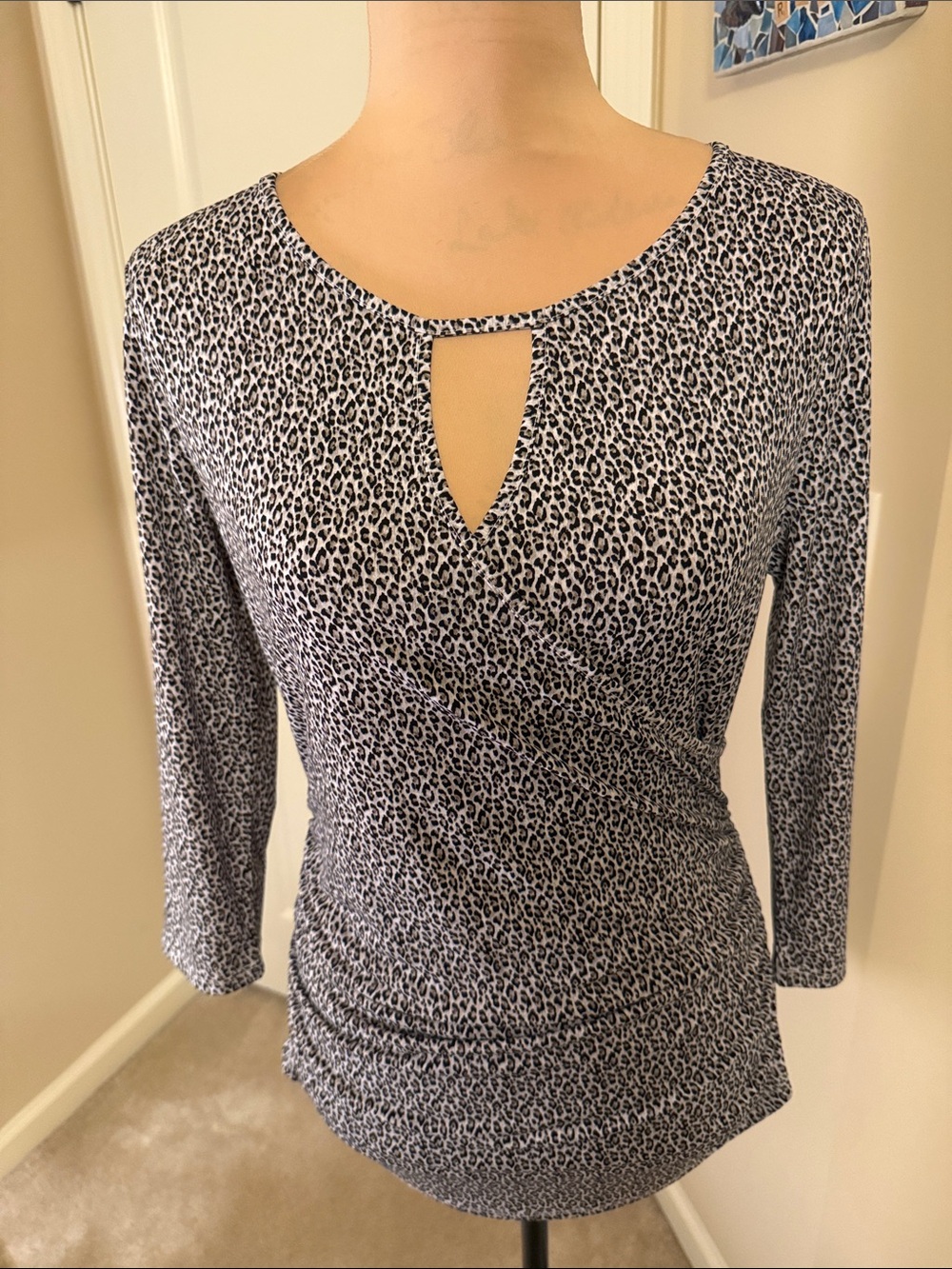 Leopard print wrap top